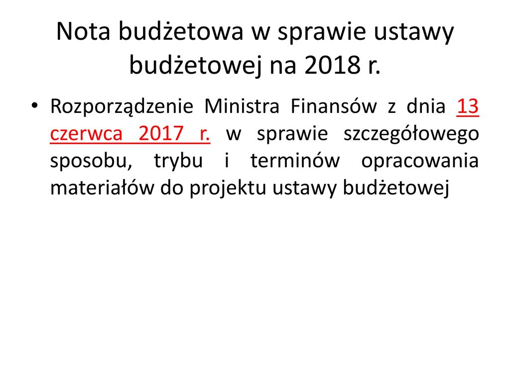 Przygotowanie Projektu Ustawy Bud Etowej Na Rok Ppt Pobierz